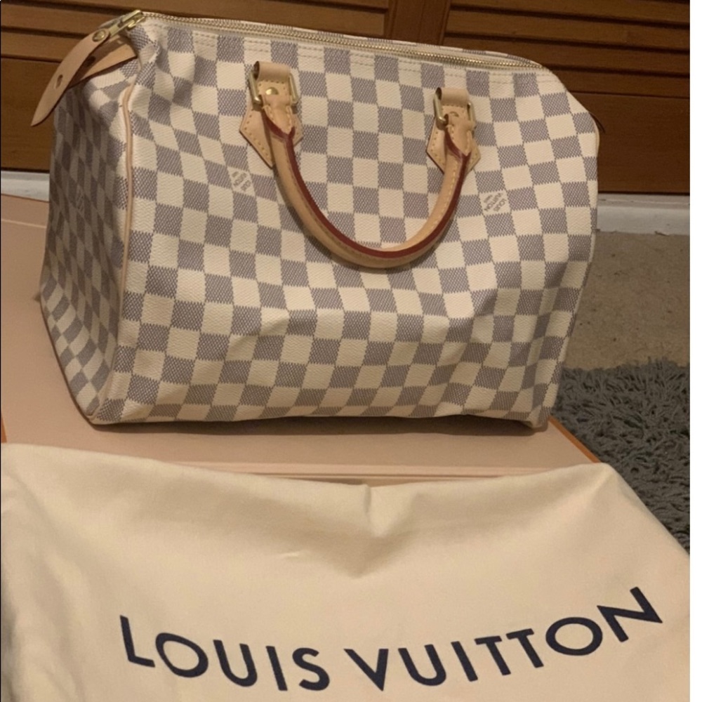 💙Authentic Louis Vuitton Speedy 30 in Azur 🤍Unworn/New Condition France